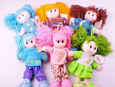 超值清 库存优质手工绒布玩偶 布绒玩具 宝宝玩具洋娃娃分大小号